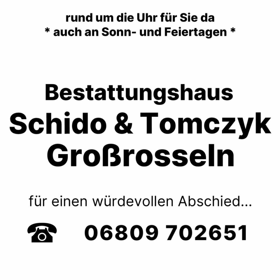 Beerdigung planen in Großrosseln